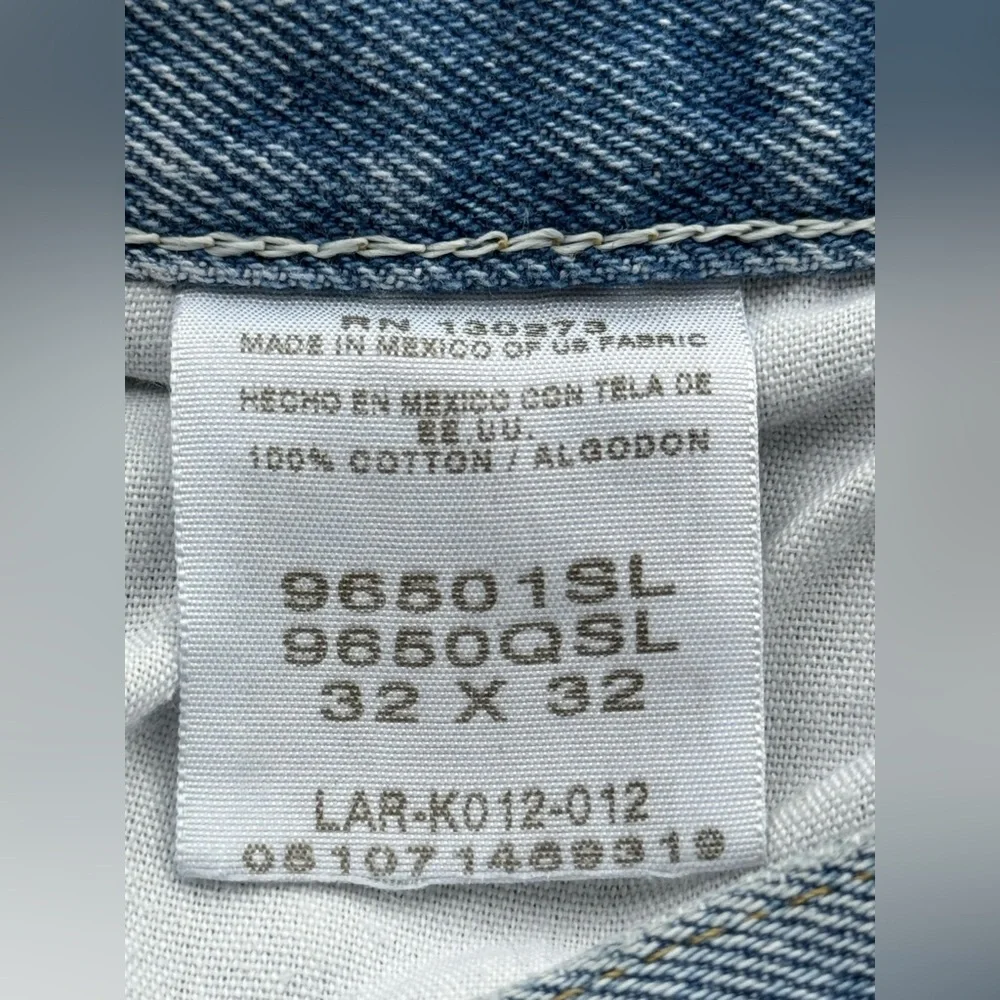 Wrangler Denim Straight Leg Jeans. 32 x 32 - Picture 6 of 7